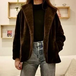 Faux fur vintage coat